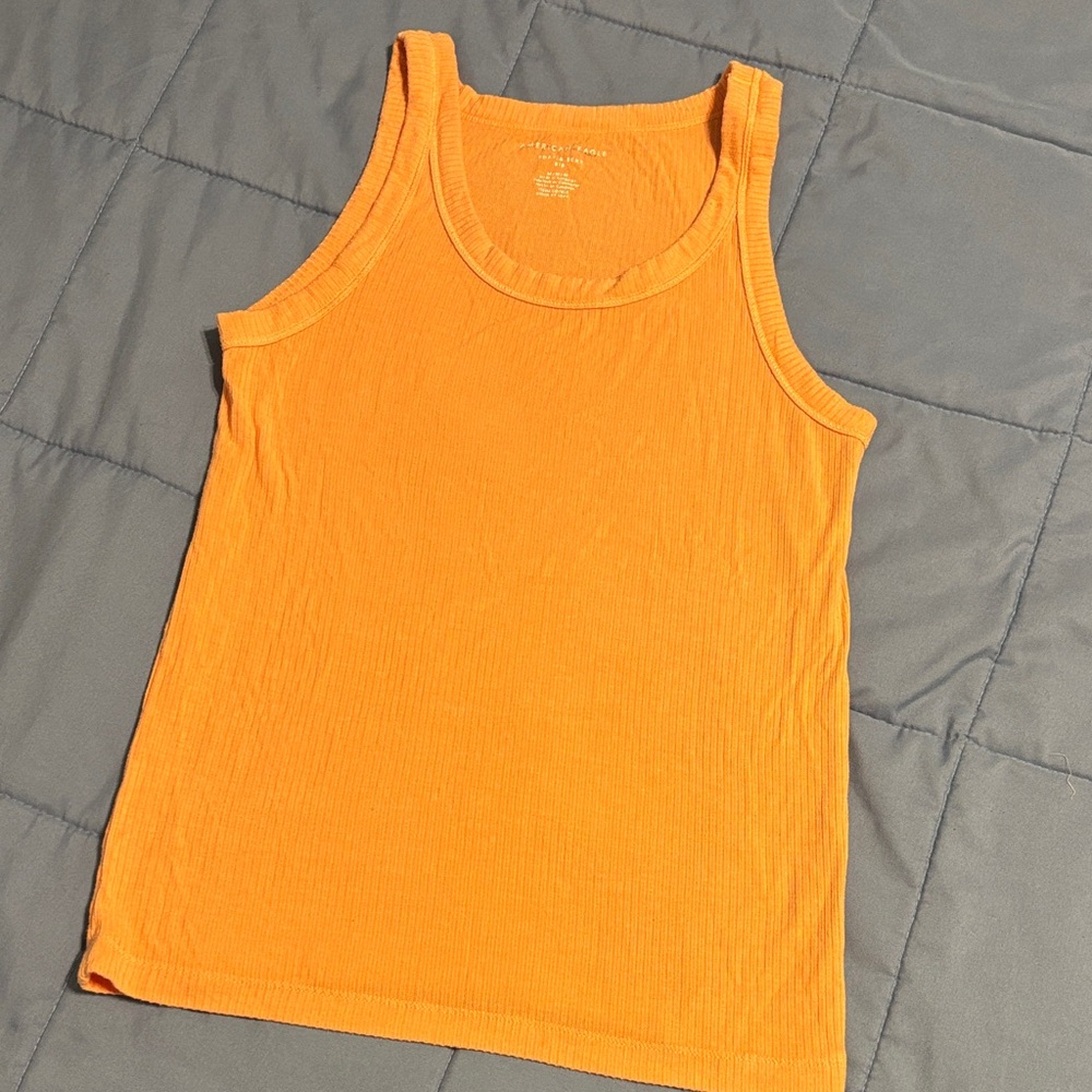 American Eagle Outfitters Soft & Sexy Ribbed Tank in Peach